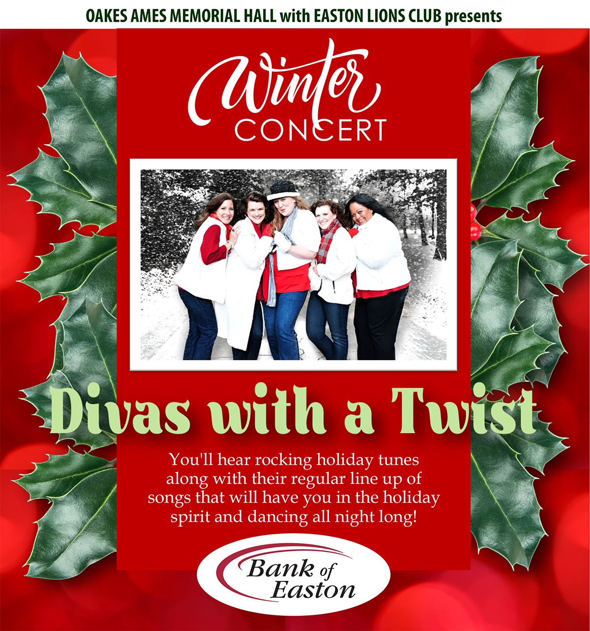 Oakes Ames Winter Concert 12/1 - Bank of Easton